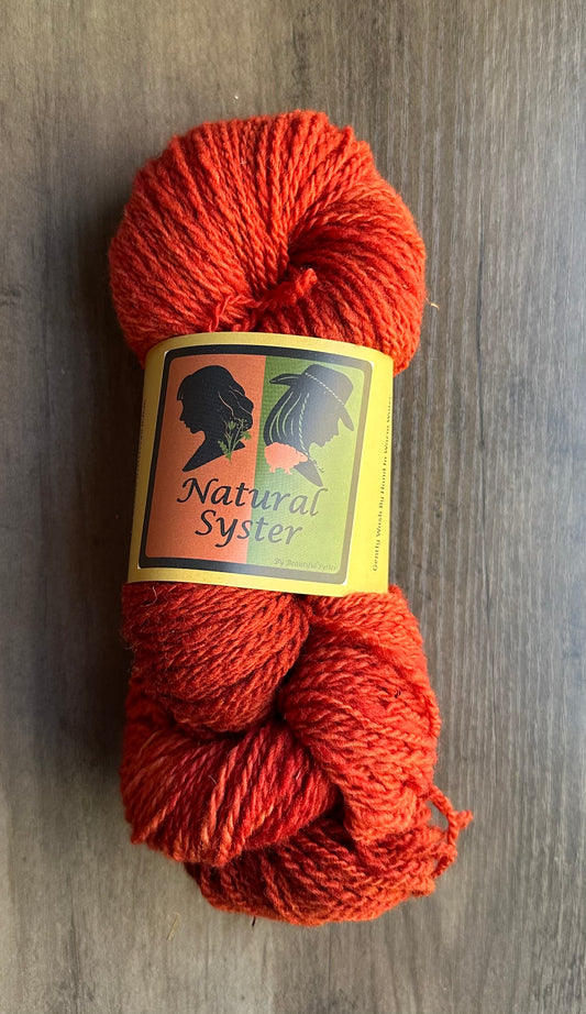 Corriedale/Babydoll Madder on Cream base