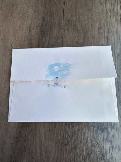 Snow Falling on Sheep