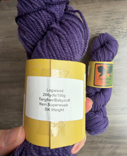 Targhee/Babydoll Logwood Bright DK