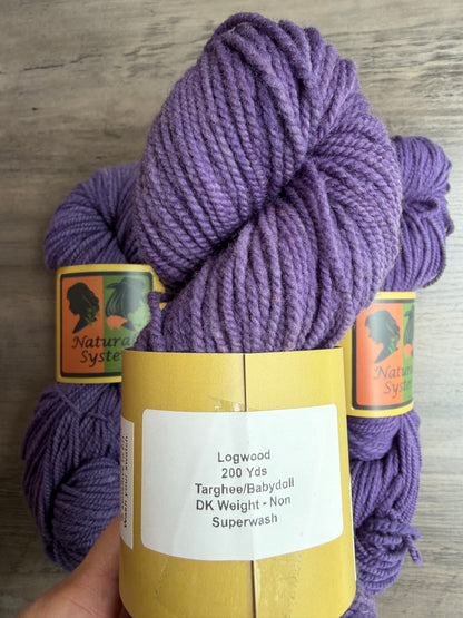 Targhee/Babydoll Logwood DK