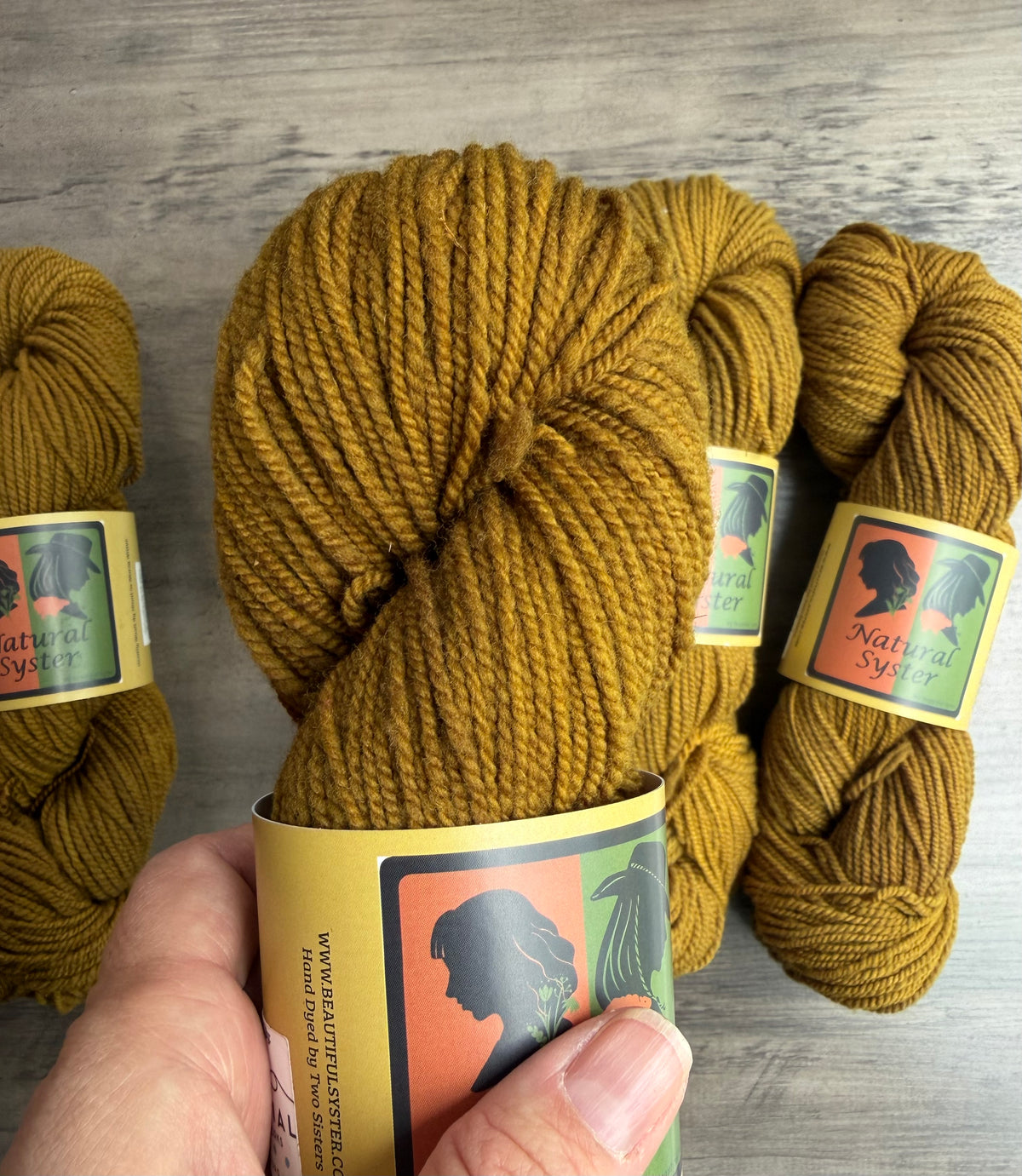 Targhee/Babydoll Marigold/Logwood DK