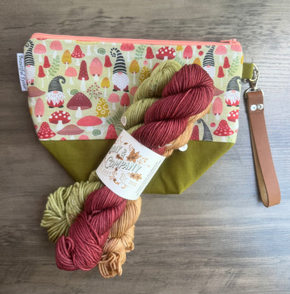 Mushroom Gnome Hillary Bag with DK weight/Worsted Minis