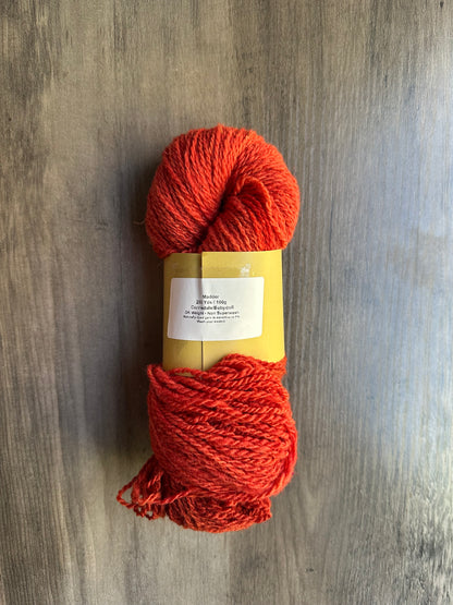 Corriedale/Babydoll Madder on Cream base