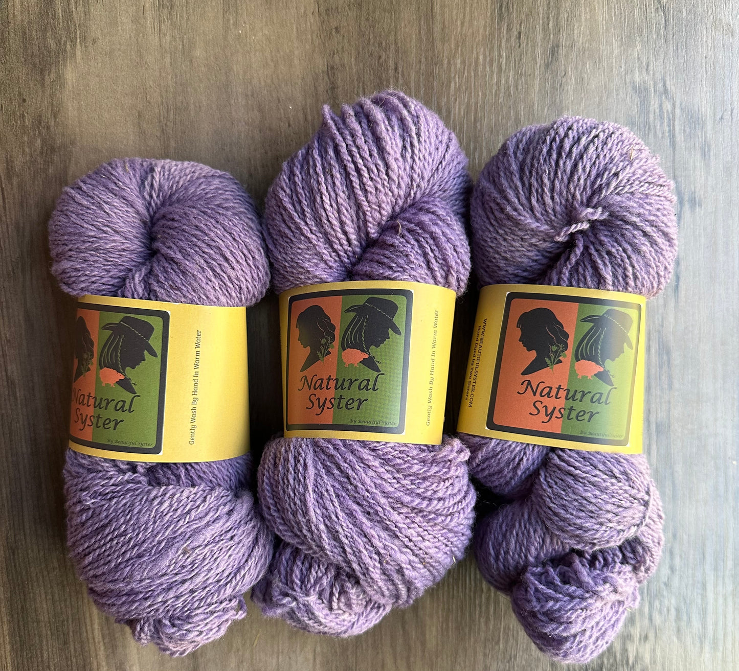 Corriedale/Babydoll Logwood on Cream base